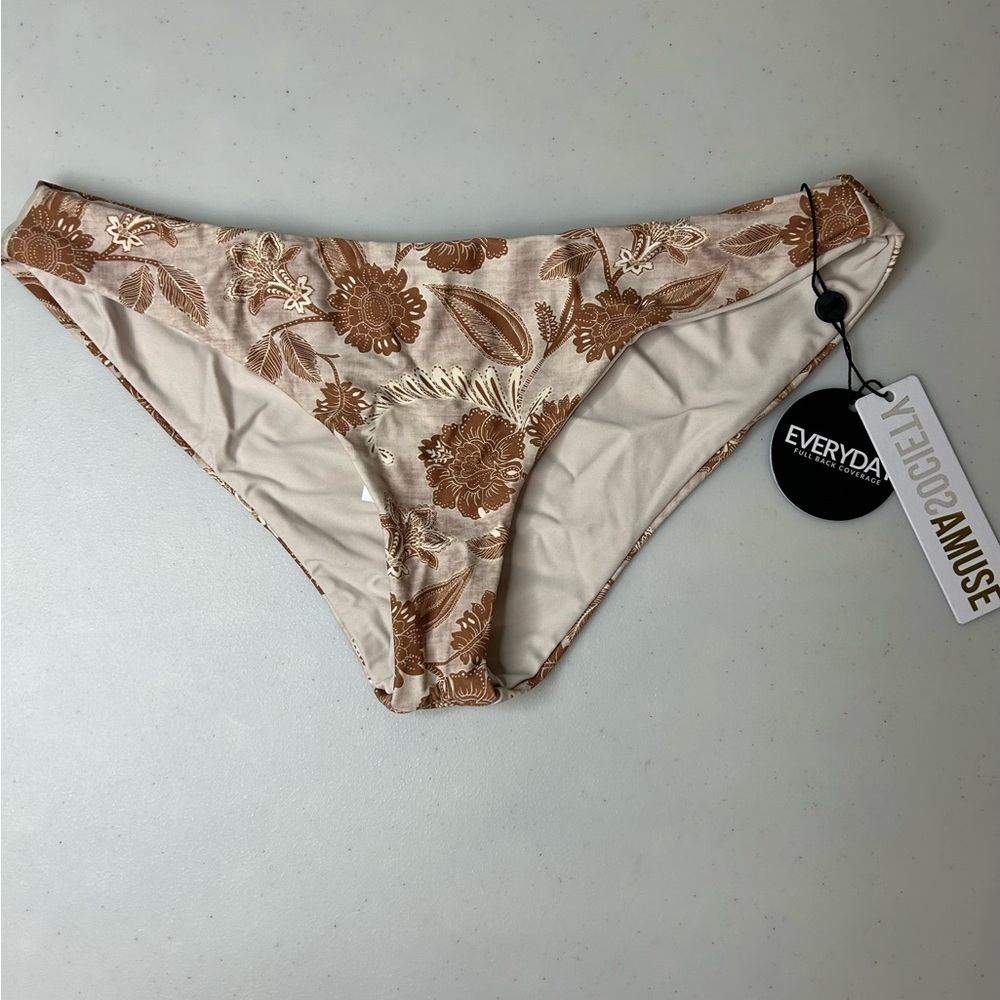 Amuse Society Floral Bikini Bottom NWT